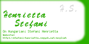 henrietta stefani business card